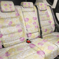 Anthurium Plumeria Lei Pastel Back Car Seat Cover Yellow Hawaiian Splendid Palaka