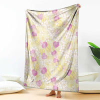 Anthurium Plumeria Lei Pastel Blanket Yellow Hawaiian Splendid Palaka