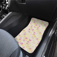 Anthurium Plumeria Lei Pastel Car Mats Yellow Hawaiian Splendid Palaka
