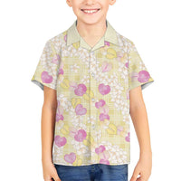 Anthurium Plumeria Lei Pastel Hawaiian Shirt Yellow Hawaiian Splendid Palaka