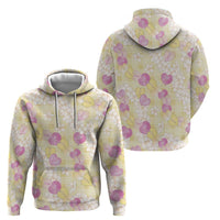 Anthurium Plumeria Lei Pastel Hoodie Yellow Hawaiian Splendid Palaka