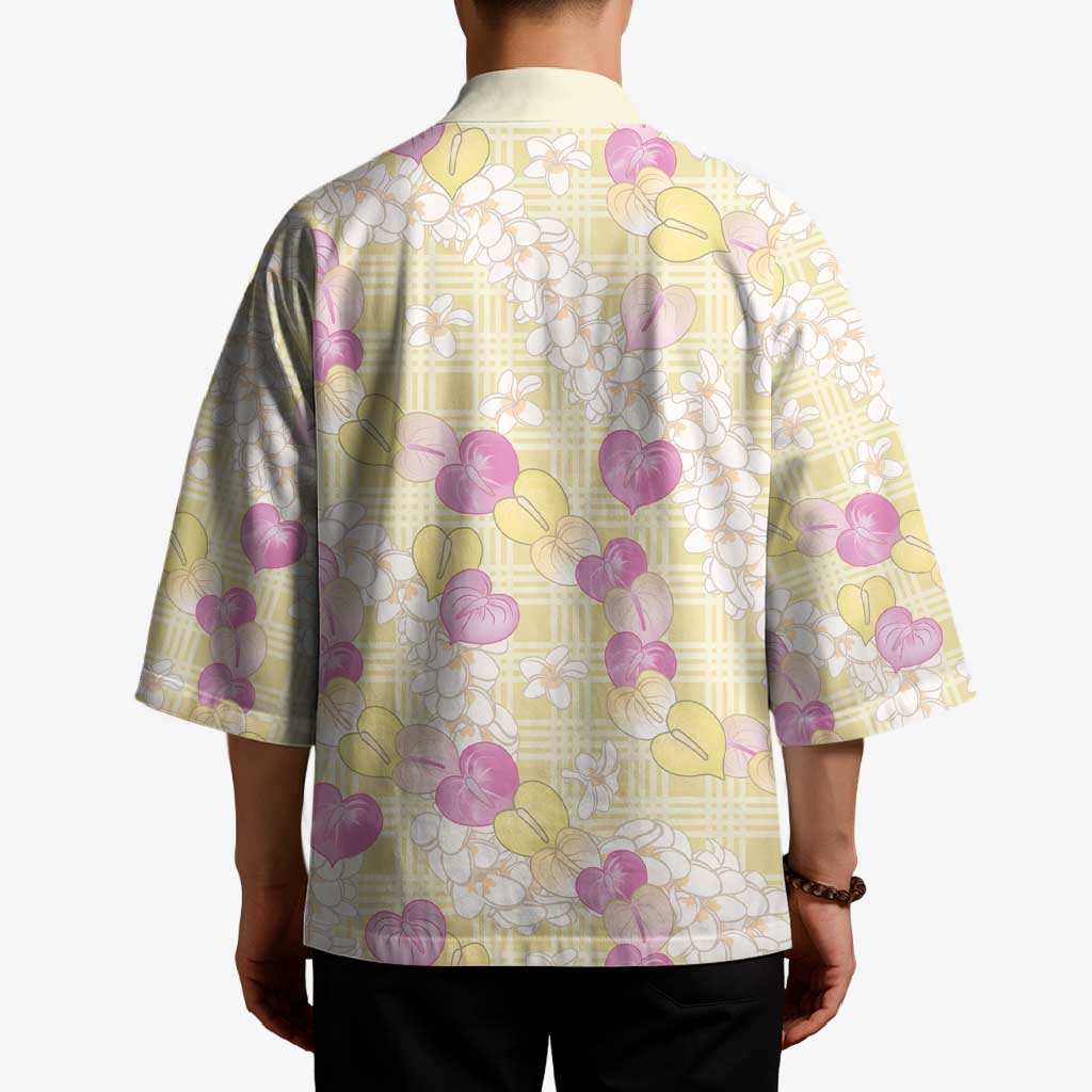 Anthurium Plumeria Lei Pastel Kimono Yellow Hawaiian Splendid Palaka