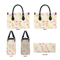 Anthurium Plumeria Lei Pastel Leather Bag Yellow Hawaiian Splendid Palaka