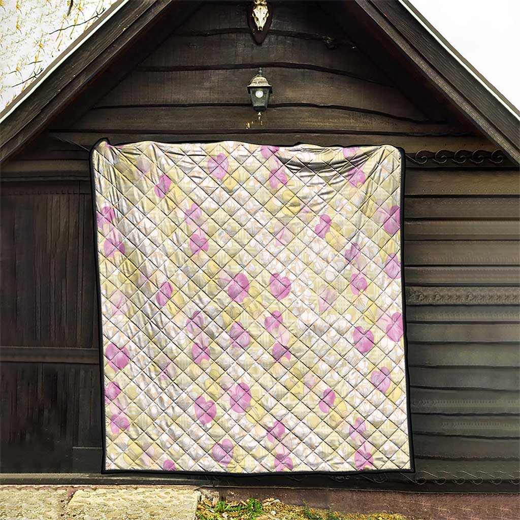 Anthurium Plumeria Lei Pastel Quilt Yellow Hawaiian Splendid Palaka