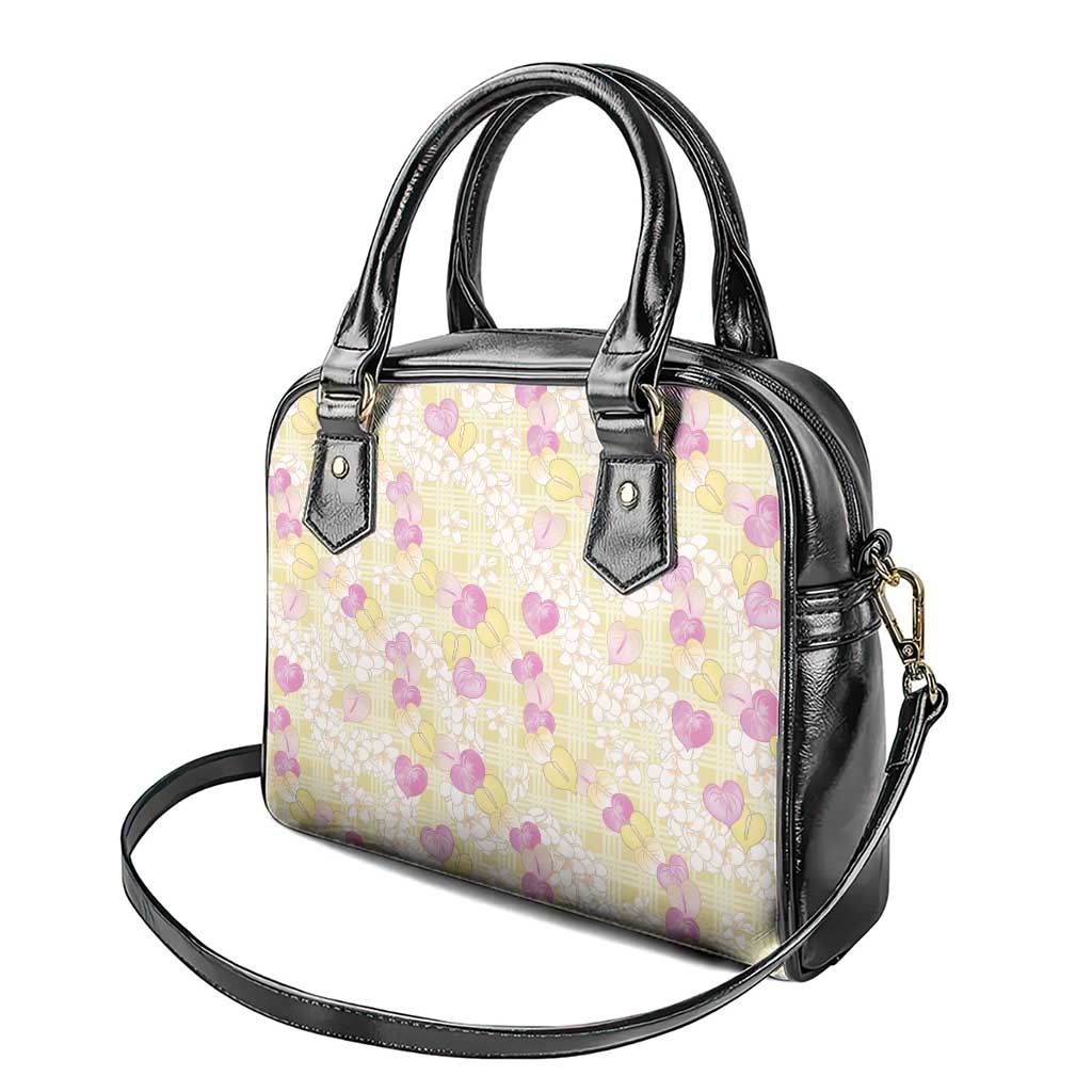 Anthurium Plumeria Lei Pastel Shoulder Handbag Yellow Hawaiian Splendid Palaka