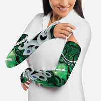 Personalised Maori Matariki Manaia Kakariki Arm Sleeves Maori Kowhaiwhai Pattern Galaxy