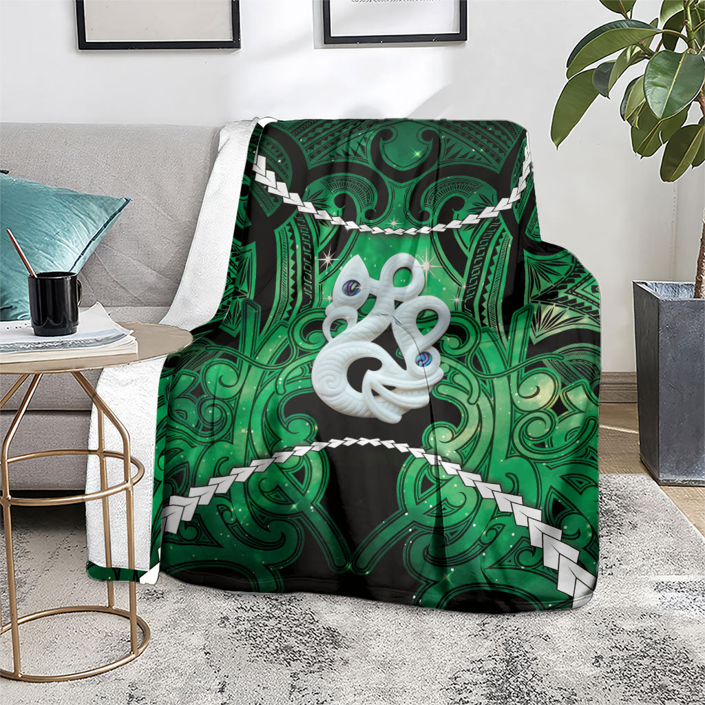 Maori Matariki Manaia Kakariki Blanket Maori Kowhaiwhai Pattern Galaxy