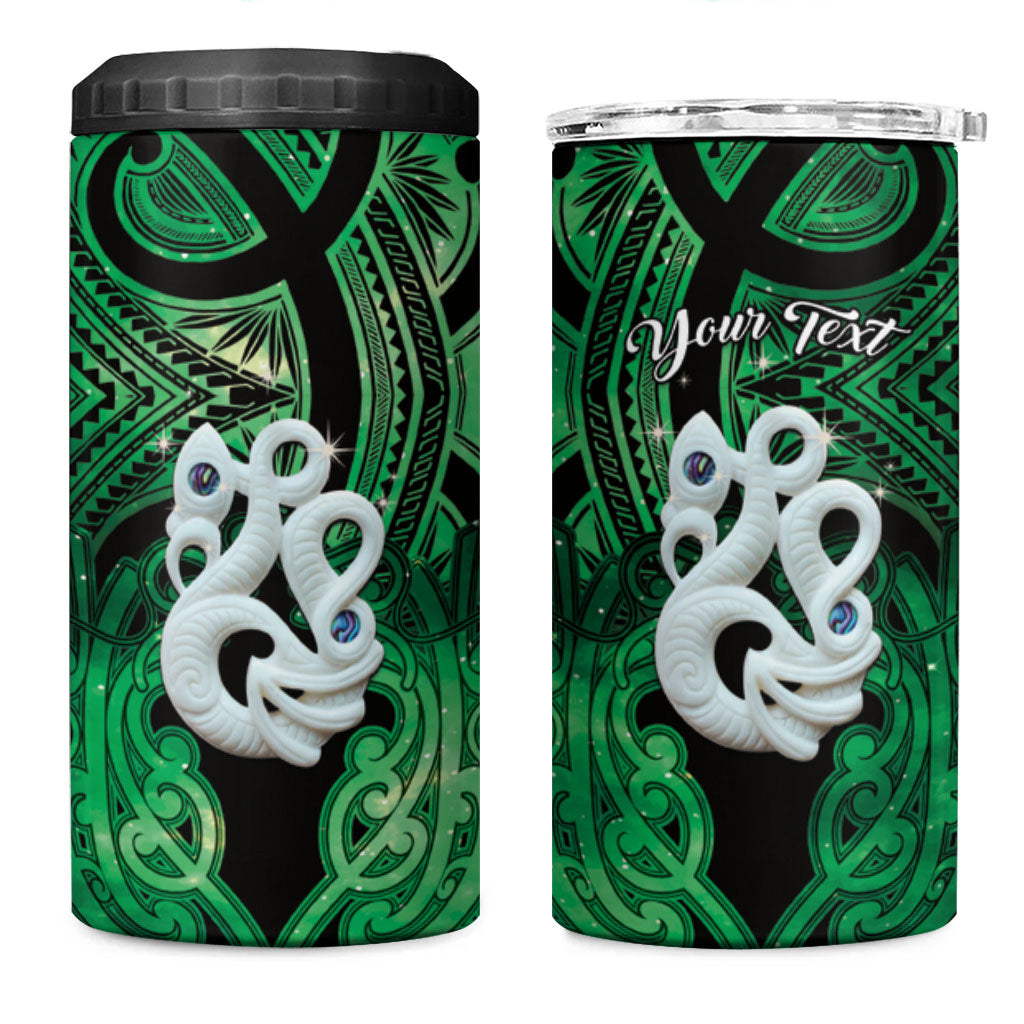 Personalised Maori Matariki Manaia Kakariki 4 in 1 Can Cooler Tumbler Maori Kowhaiwhai Pattern Galaxy