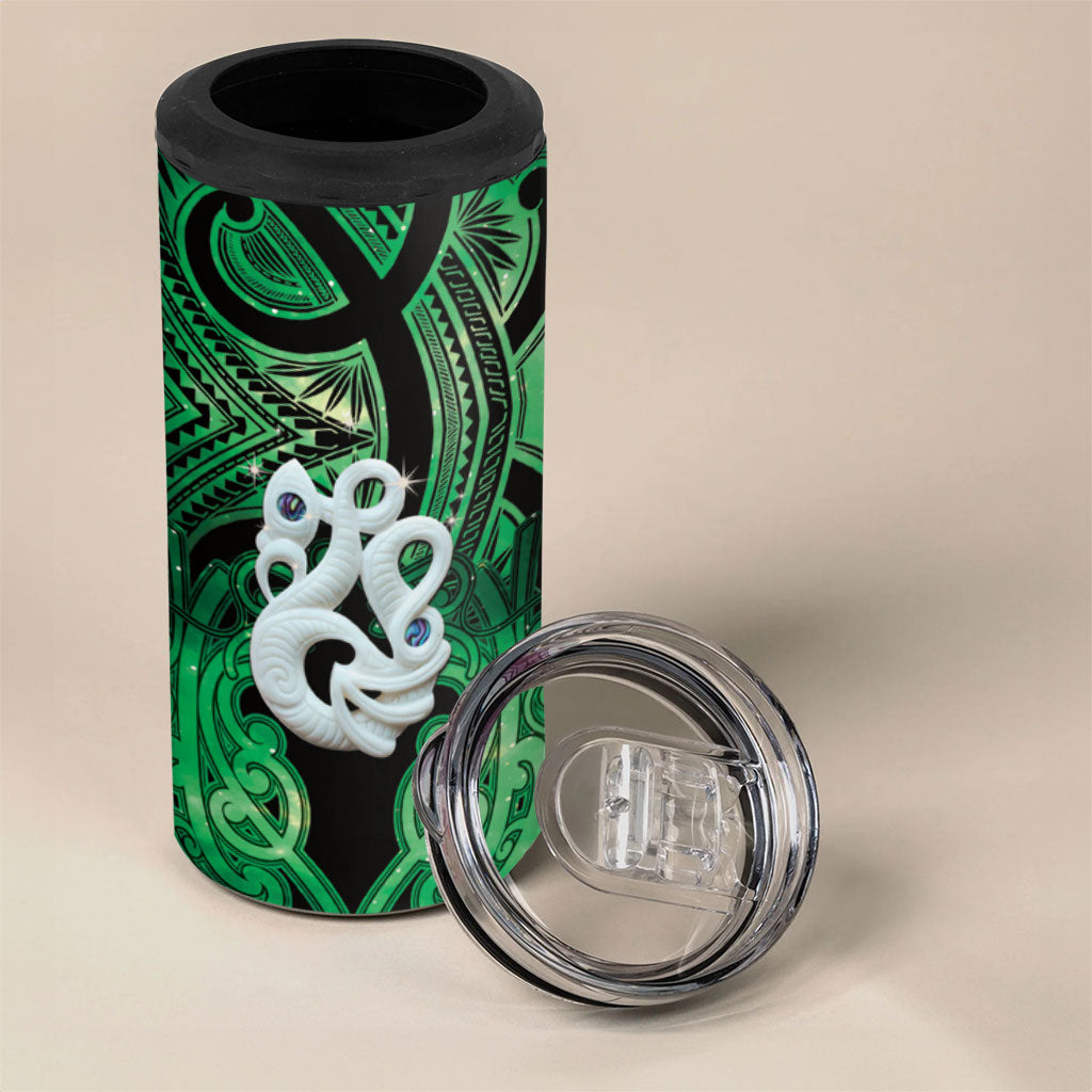 Personalised Maori Matariki Manaia Kakariki 4 in 1 Can Cooler Tumbler Maori Kowhaiwhai Pattern Galaxy