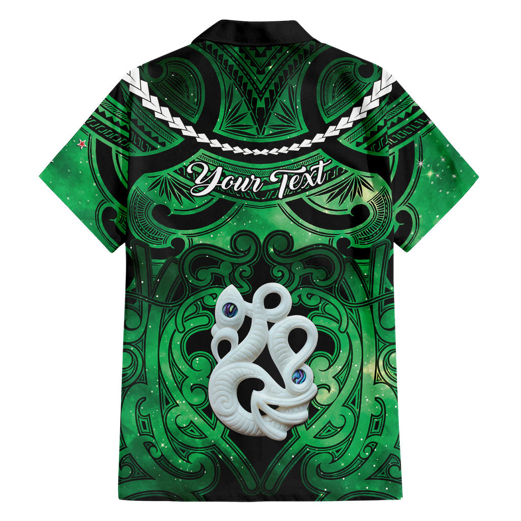 Personalised Maori Matariki Manaia Kakariki Family Matching Summer Maxi Dress and Hawaiian Shirt Maori Kowhaiwhai Pattern Galaxy LT01 - Polynesian Pride