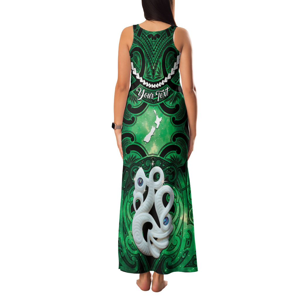 Personalised Maori Matariki Manaia Kakariki Family Matching Tank Maxi Dress and Hawaiian Shirt Maori Kowhaiwhai Pattern Galaxy LT01 - Polynesian Pride