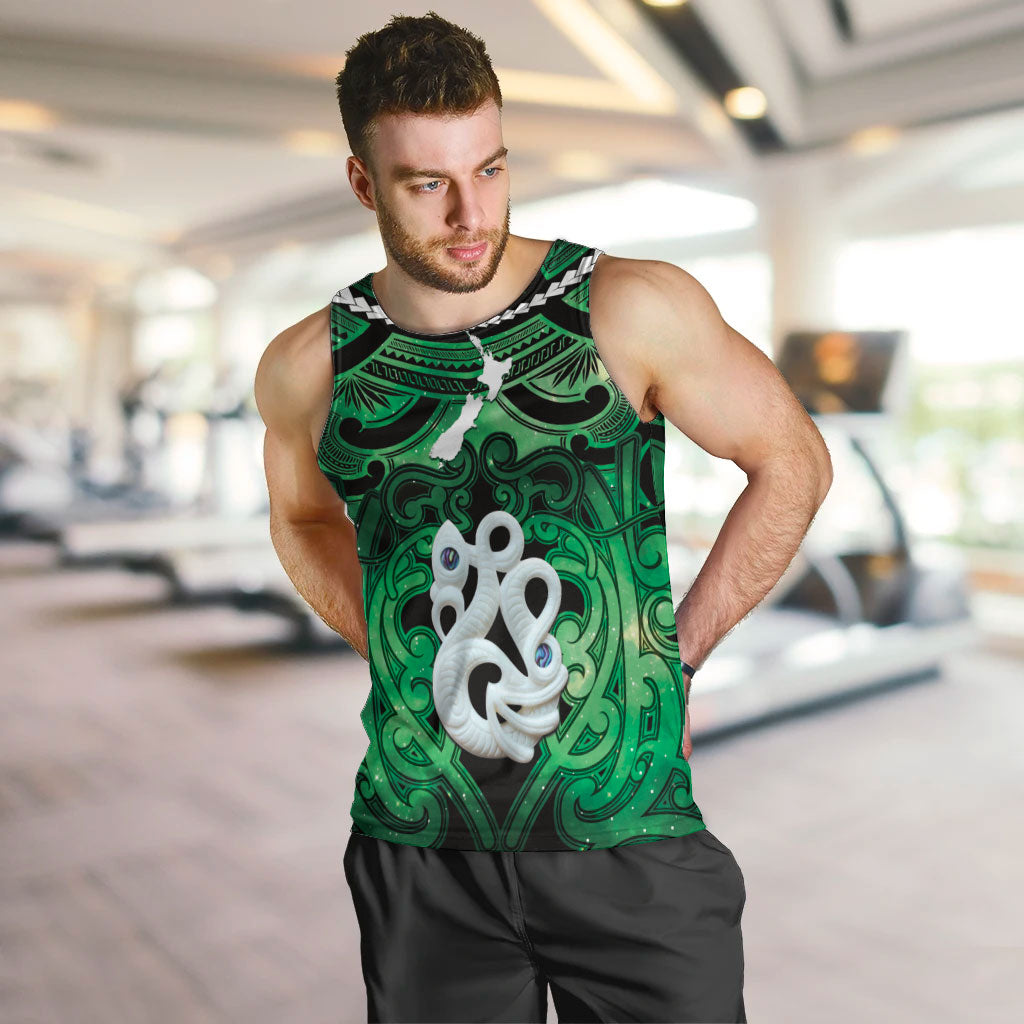 Personalised Maori Matariki Manaia Kakariki Men Tank Top Maori Kowhaiwhai Pattern Galaxy