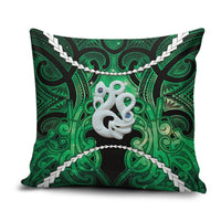 Maori Matariki Manaia Kakariki Pillow Cover Maori Kowhaiwhai Pattern Galaxy