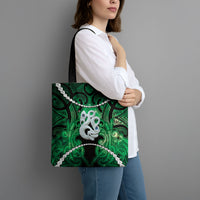 Maori Matariki Manaia Kakariki Tote Bag Maori Kowhaiwhai Pattern Galaxy
