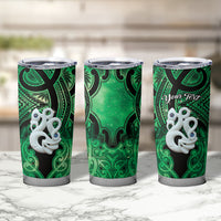 Personalised Maori Matariki Manaia Kakariki Tumbler Cup Maori Kowhaiwhai Pattern Galaxy LT01 - Polynesian Pride