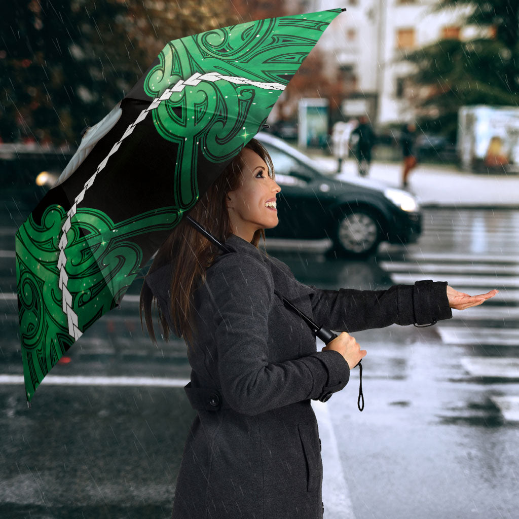 Maori Matariki Manaia Kakariki Umbrella Maori Kowhaiwhai Pattern Galaxy