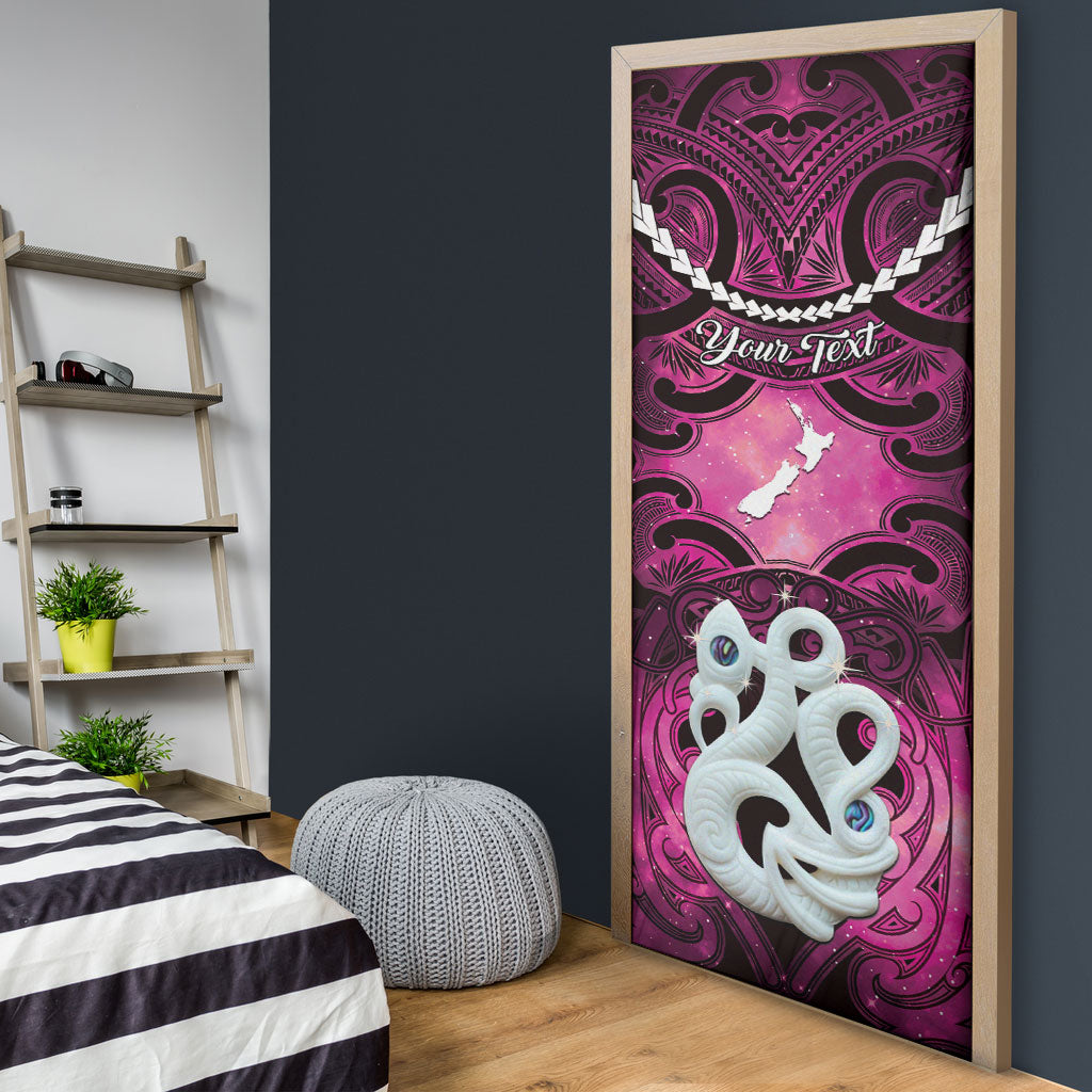 Personalised Maori Matariki Manaia Mawhero Door Cover Maori Kowhaiwhai Pattern Galaxy