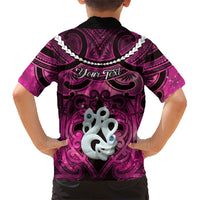 Personalised Maori Matariki Manaia Mawhero Family Matching Long Sleeve Bodycon Dress and Hawaiian Shirt Maori Kowhaiwhai Pattern Galaxy LT01 - Polynesian Pride