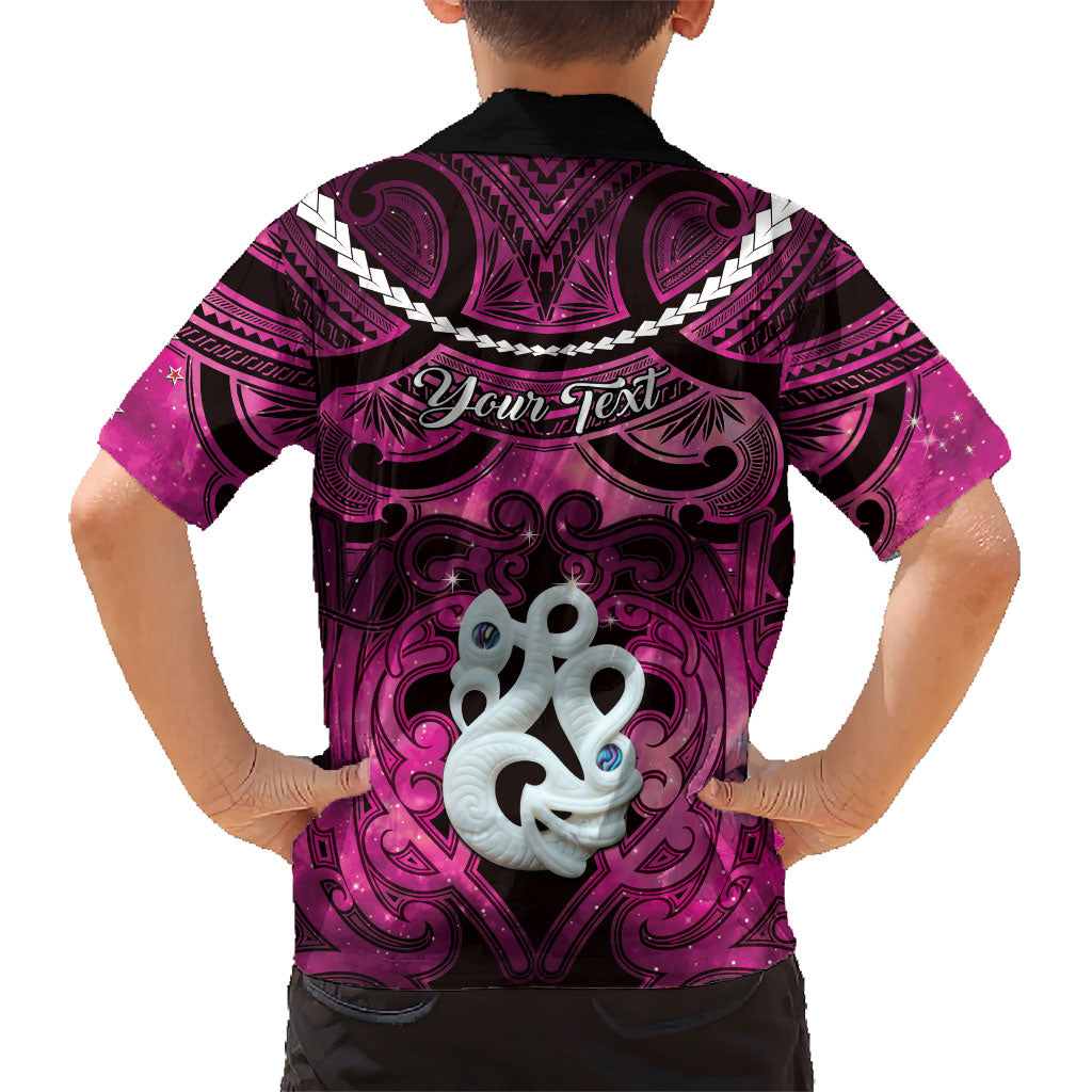 Personalised Maori Matariki Manaia Mawhero Family Matching Tank Maxi Dress and Hawaiian Shirt Maori Kowhaiwhai Pattern Galaxy LT01 - Polynesian Pride