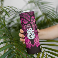 Personalised Maori Matariki Manaia Mawhero Skinny Tumbler Maori Kowhaiwhai Pattern Galaxy LT01 - Polynesian Pride