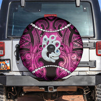 Maori Matariki Manaia Mawhero Spare Tire Cover Maori Kowhaiwhai Pattern Galaxy LT01 Pink - Polynesian Pride