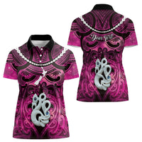 Personalised Maori Matariki Manaia Mawhero Women Polo Shirt Maori Kowhaiwhai Pattern Galaxy LT01 - Polynesian Pride