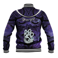 Personalised Maori Matariki Manaia Waiporoporo Baseball Jacket Maori Kowhaiwhai Pattern Galaxy