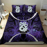 Maori Matariki Manaia Waiporoporo Bedding Set Maori Kowhaiwhai Pattern Galaxy