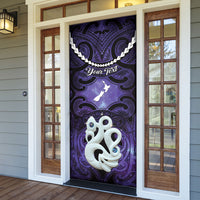 Personalised Maori Matariki Manaia Waiporoporo Door Cover Maori Kowhaiwhai Pattern Galaxy