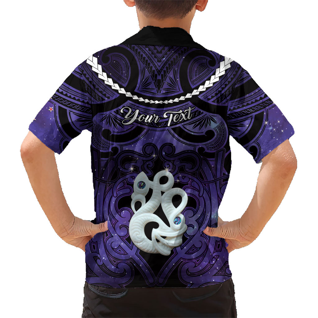 Personalised Maori Matariki Manaia Waiporoporo Family Matching Mermaid Dress and Hawaiian Shirt Maori Kowhaiwhai Pattern Galaxy LT01 - Polynesian Pride