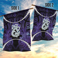 Maori Matariki Manaia Waiporoporo Garden Flag Maori Kowhaiwhai Pattern Galaxy LT01 - Polynesian Pride
