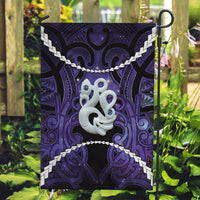 Maori Matariki Manaia Waiporoporo Garden Flag Maori Kowhaiwhai Pattern Galaxy LT01 Garden Flag Purple - Polynesian Pride
