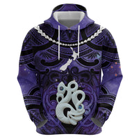 Personalised Maori Matariki Manaia Waiporoporo Hoodie Maori Kowhaiwhai Pattern Galaxy