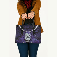 Maori Matariki Manaia Waiporoporo Leather Bag Maori Kowhaiwhai Pattern Galaxy