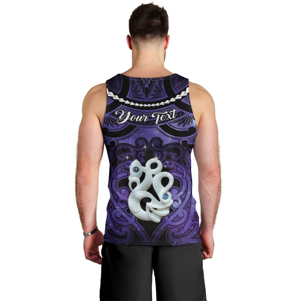 Personalised Maori Matariki Manaia Waiporoporo Men Tank Top Maori Kowhaiwhai Pattern Galaxy LT01 - Polynesian Pride