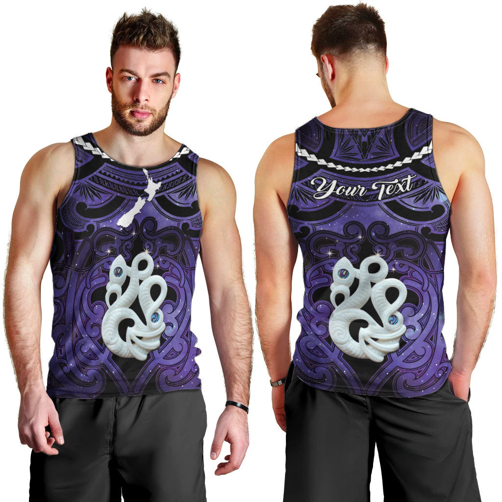 Personalised Maori Matariki Manaia Waiporoporo Men Tank Top Maori Kowhaiwhai Pattern Galaxy LT01 - Polynesian Pride