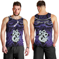 Personalised Maori Matariki Manaia Waiporoporo Men Tank Top Maori Kowhaiwhai Pattern Galaxy LT01 - Polynesian Pride