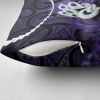 Maori Matariki Manaia Waiporoporo Pillow Cover Maori Kowhaiwhai Pattern Galaxy