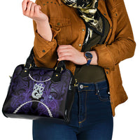 Maori Matariki Manaia Waiporoporo Shoulder Handbag Maori Kowhaiwhai Pattern Galaxy