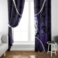 Maori Matariki Manaia Waiporoporo Window Curtain Maori Kowhaiwhai Pattern Galaxy