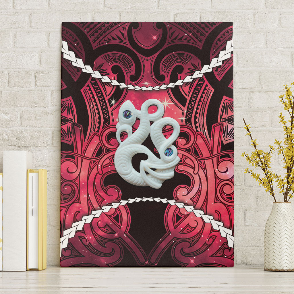 Maori Matariki Manaia Whero Canvas Wall Art Maori Kowhaiwhai Pattern Galaxy