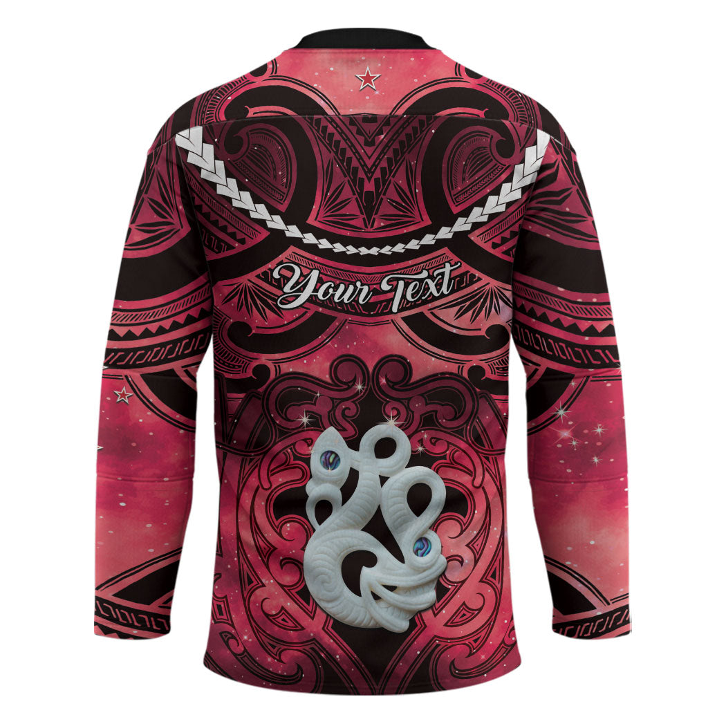 Personalised Maori Matariki Manaia Whero Hockey Jersey Maori Kowhaiwhai Pattern Galaxy