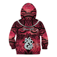 Personalised Maori Matariki Manaia Whero Kid Hoodie Maori Kowhaiwhai Pattern Galaxy LT01 - Polynesian Pride