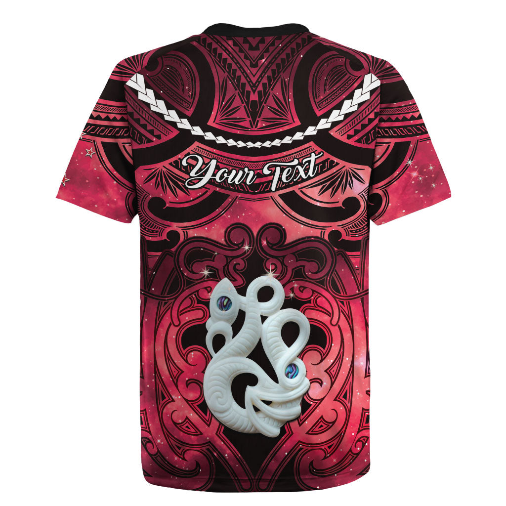 Personalised Maori Matariki Manaia Whero Rugby Jersey Maori Kowhaiwhai Pattern Galaxy