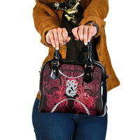 Maori Matariki Manaia Whero Shoulder Handbag Maori Kowhaiwhai Pattern Galaxy LT01 One Size Red - Polynesian Pride