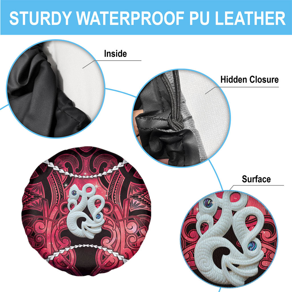 Maori Matariki Manaia Whero Spare Tire Cover Maori Kowhaiwhai Pattern Galaxy LT01 - Polynesian Pride