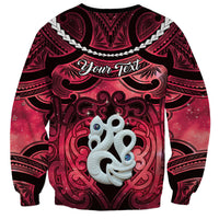 Personalised Maori Matariki Manaia Whero Sweatshirt Maori Kowhaiwhai Pattern Galaxy
