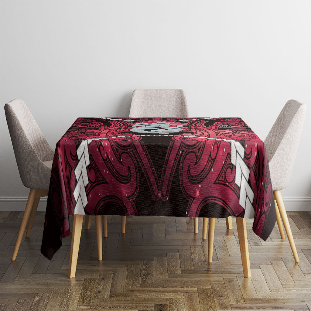 Maori Matariki Manaia Whero Tablecloth Maori Kowhaiwhai Pattern Galaxy