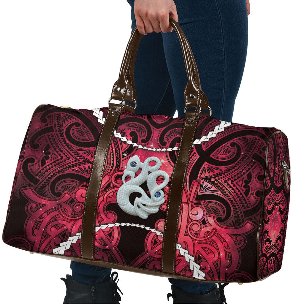 Maori Matariki Manaia Whero Travel Bag Maori Kowhaiwhai Pattern Galaxy LT01 - Polynesian Pride