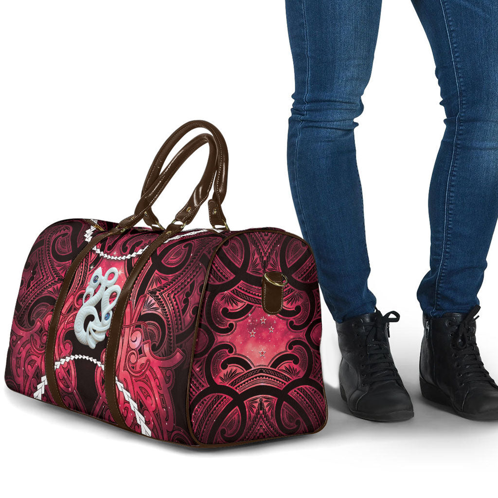 Maori Matariki Manaia Whero Travel Bag Maori Kowhaiwhai Pattern Galaxy LT01 - Polynesian Pride